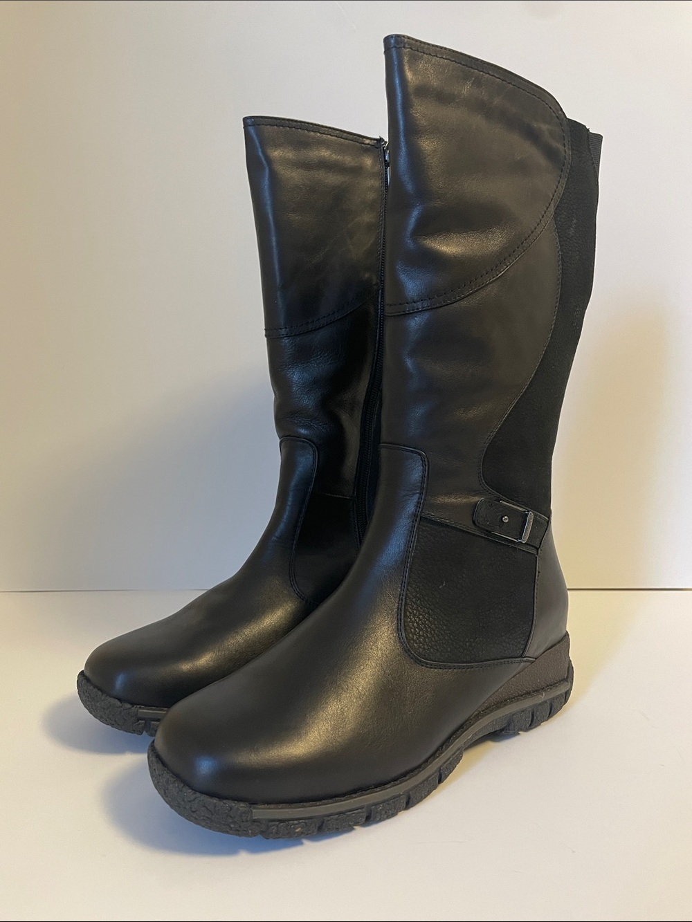 Blondo Anelie AquaProtect Black Leather Winter Boots Women’s 10M